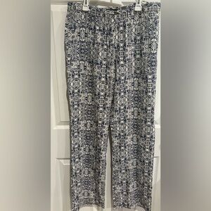 Chadwicks Navy and White Patterned Chinos